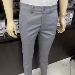 Quần kaki nam Owen màu xám nhạt regular fit vải renu co giãn chống nhăn bền màu QKR263511 2
