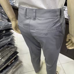Quần kaki nam Owen màu xám nhạt regular fit vải renu co giãn chống nhăn bền màu QKR263511 6