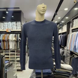 Áo len nam Owen màu xanh cổ tròn regular fit ALC266515 6
