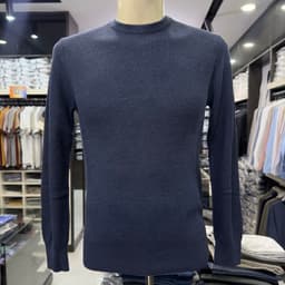 Áo len nam Owen màu xanh cổ tròn regular fit ALC266515 4
