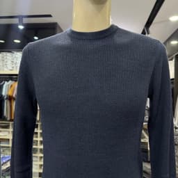 Áo len nam Owen màu xanh cổ tròn regular fit ALC266515 3