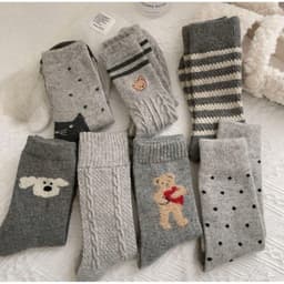 [Hlana.studio] SET 8 ĐÔI TẤT IN CÚN TÔNG GHI 6