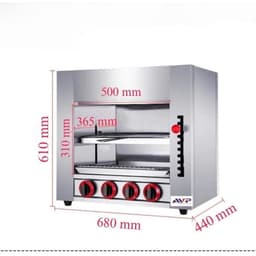 Lò nướng salamander 4-6-8-10  họng Nướng Nhanh – Vàng Đều – Tiết Kiệm Gas 6