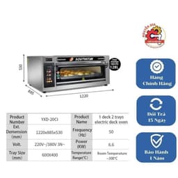 Lò nướng điện tử SouthStar 1 tầng-2 khay cơ/điện tử dùng điện gia đình, Lò nướng Pizaa, bánh mì, sấy thực phẩm 1