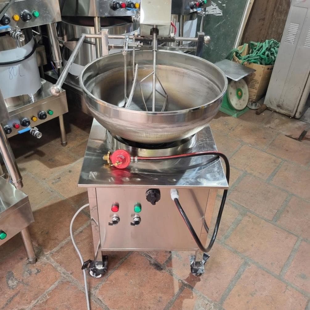 Máy rang cơm tự động, máy chiên cơm tự động, Chảo 55cm năng suất 10-15 xuất/mẻ
