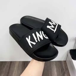 Dép nam nữ chữ king dập nổi dép unisex vương miện. Đế nâng chiều cao 5cm, êm nhẹ, chống trơn trượt không thấm nước. 3