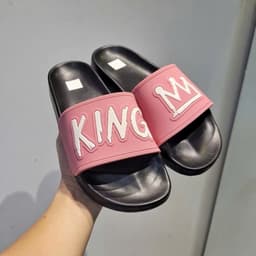 Dép nam nữ chữ king dập nổi dép unisex vương miện. Đế nâng chiều cao 5cm, êm nhẹ, chống trơn trượt không thấm nước. 6