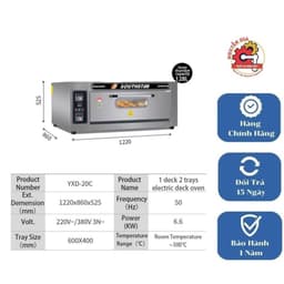 Lò nướng Southstar 1 tầng-2 khay cơ/điện tử - Lò nướng Pizaa, bánh mì, sấy hoa quả - Hoàng loại 1 3