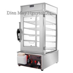 🥟 TỦ HẤP BÁNH BAO 5 TẦNG – KÍNH 2 LỚP CHỐNG MỜ – TRƯNG BÀY, GIỮ NÓNG HIỆU QUẢ! 3