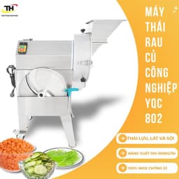 Máy Thái Rau Củ Quả Đa Năng -YQC-802 Công suất lớn: 2.2kW, năng suất 300–500kg/giờ 4