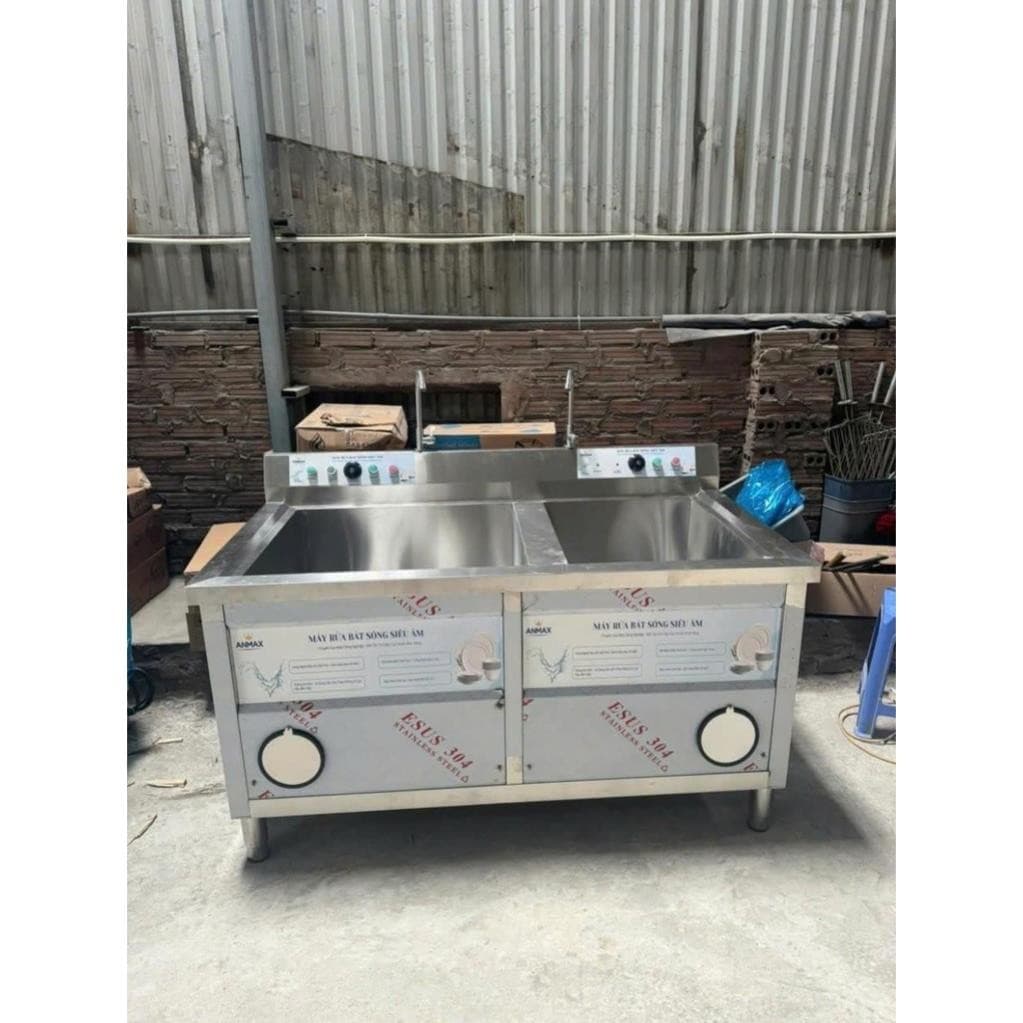 Máy Rửa Bát Đơn 0.8m Sóng Siêu Âm – Bồn Rửa 60×60×30cm Inox 304 Cao Cấp Song âm