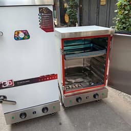 Tủ nấu cơm công nghiệp 8 khay, tủ hấp cơm công nghiệp 8 khay, Bảo hành  1 năm - Cho 24-30 kg/mẻ 1