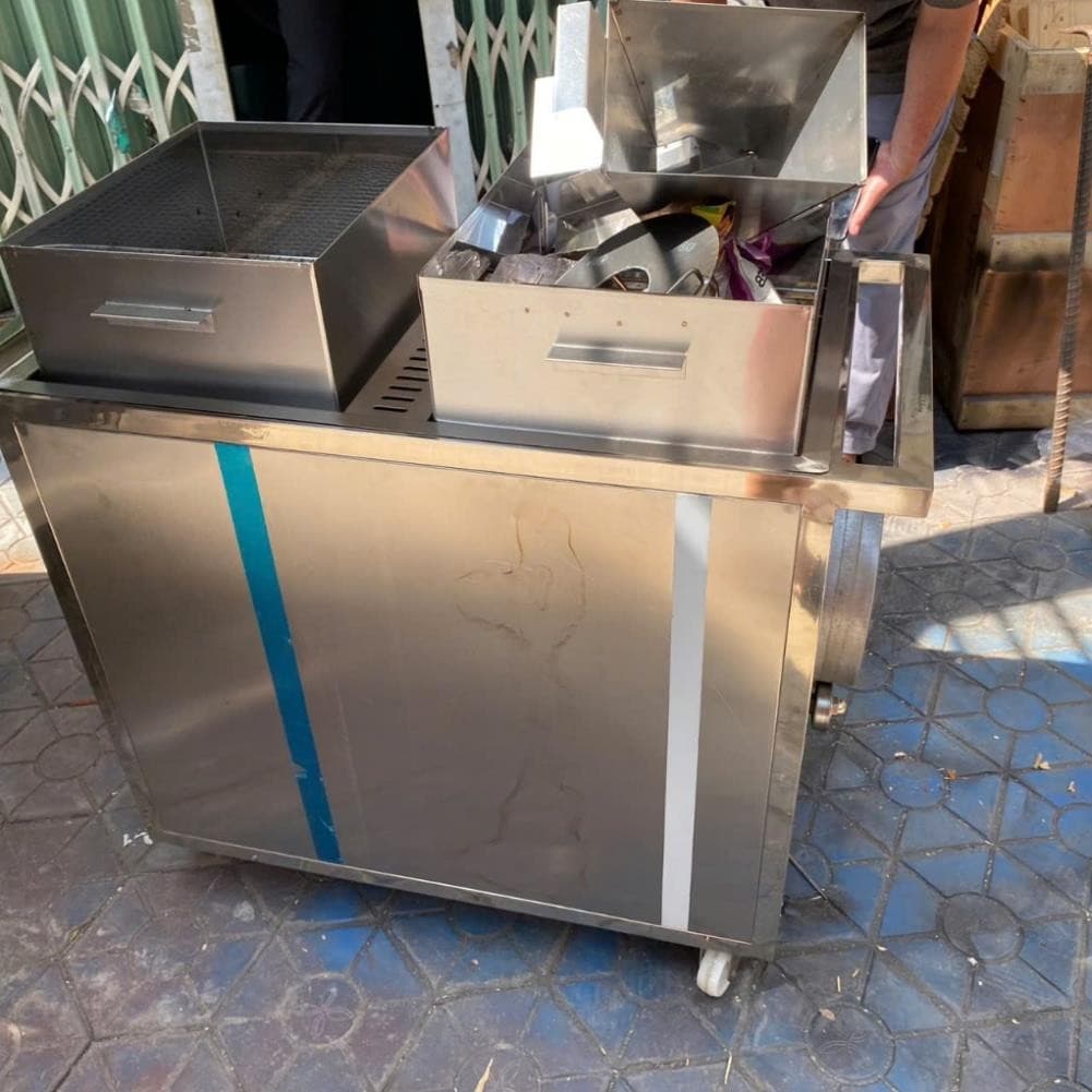 Máy rang hạt nông sản 10kg/mẻ, máy rang sao các vị thuốc nam bắc, máy chạy điện 220v - Hàng loại 1