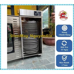 ⭐ Tủ Sấy Thực Phẩm 20 Khay Tròn Xoay Điều Chỉnh Nhiệt 40–90°C, Có Hẹn Giờ Năng Suất 20–25kg/mẻ- kết hợp cơ chế khay xoay 7