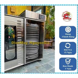 ⭐ Tủ Sấy Thực Phẩm 20 Khay Tròn Xoay Điều Chỉnh Nhiệt 40–90°C, Có Hẹn Giờ Năng Suất 20–25kg/mẻ- kết hợp cơ chế khay xoay 6
