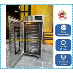 ⭐ Tủ Sấy Thực Phẩm 20 Khay Tròn Xoay Điều Chỉnh Nhiệt 40–90°C, Có Hẹn Giờ Năng Suất 20–25kg/mẻ- kết hợp cơ chế khay xoay 2