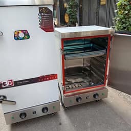 Tủ nấu cơm công nghiệp 8 khay, hấp cơm mạnh mẽ, bảo hành 1 năm, năng suất 24-30 kg/mẻ, điện 220v. 3