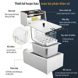 BẾP CHIÊN NHÚNG 6L SUNNY - Dày Dạn, Đa Năng, Bền Bỉ, Chiên Ngon Mọi Món, Giá Cực Hợp Lý! 8
