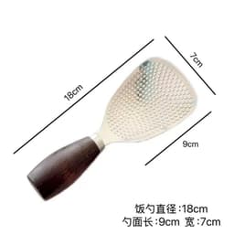Thìa Xới Cơm Inox 304 Với Chống Dính, Muôi Xới Cơm Có Tay Cầm Gỗ Tiện Dụng - azstore1992 8