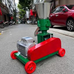 MÁY ÉP CÁM VIÊN S180 Chạy Dây Curoa, Làm Thức Ăn Cho GÀ ,LỢN, CHIM Năng Suât Cao, BH 1năm. 2