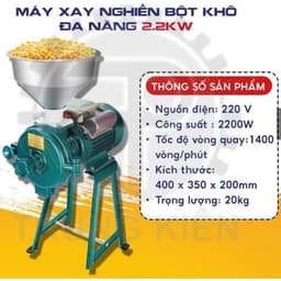 Máy Xay Nghiền Ngũ Cốc & Cám Cá 2.2kW - Năng Suất 100-150kg/h, Bảo Hành 12 Tháng Chính Hãng 8