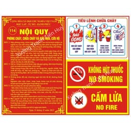 (X39) Bộ nội quy, tiêu lệnh phòng cháy chữa cháy dán kho xưởng, cửa hàng - Tiêu lệnh PCCC dán tường 1