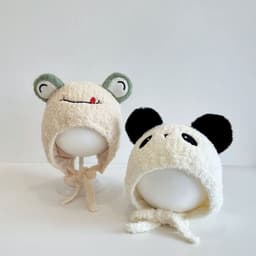 Mũ Len bông Cho Bé Sơ Sinh 6-24 THÁNG TUỔI min màng, đáng yêu 2