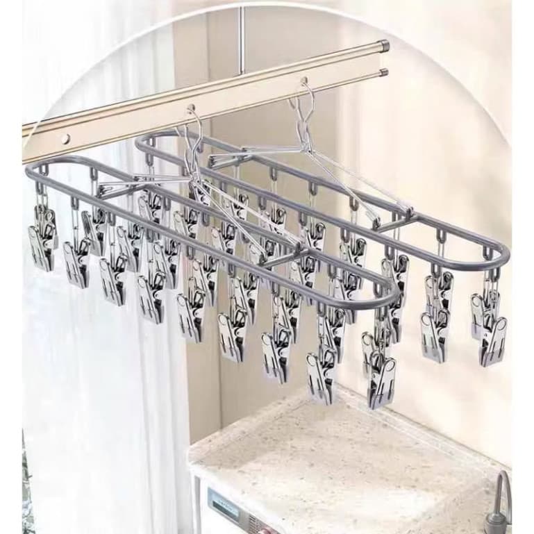 Giá Phơi Đồ Lót và Tất 18 Kẹp Bằng Thép Không Gỉ Tiện Lợi - Sản Phẩm Azstore1992 Chất Lượng Cao