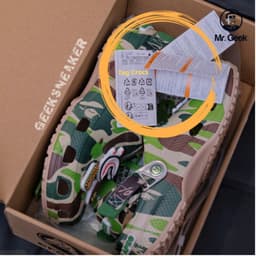 [GeekSneaker4] Giày Clog x Bape x Crocs Classic Clog ABC Camo - Full Túi Zip 4