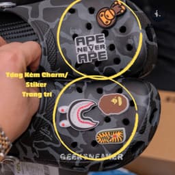 [GeekSneaker4] Giày Clog x Bape x Crocs Classic Clog ABC Camo - Full Túi Zip 5