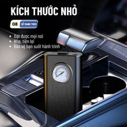 Máy bơm lốp ô tô cầm tay sạc USB ngắt tự động, thiết kế nhỏ gọn công suất lớn - Bơm Lốp Otô Tích Điện 4