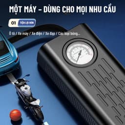 Máy bơm lốp ô tô cầm tay sạc USB ngắt tự động, thiết kế nhỏ gọn công suất lớn - Bơm Lốp Otô Tích Điện 8
