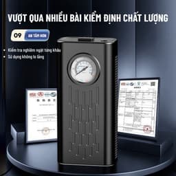 Máy bơm lốp ô tô cầm tay sạc USB ngắt tự động, thiết kế nhỏ gọn công suất lớn - Bơm Lốp Otô Tích Điện 9