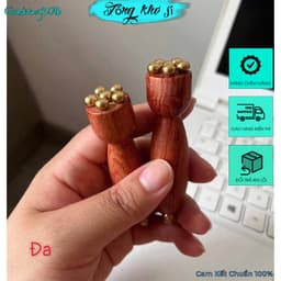 Con lăn massage nâng cơ mặt Bấm huyệt Loại gỗ  - giadung2016 1