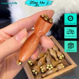 Con lăn massage nâng cơ mặt Bấm huyệt Loại gỗ  - giadung2016 4