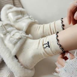 Bộ 10 Đôi Tất Nữ Ren Nơ Chấm Sợi Cotton Nguyên Chất Nhật Bản Dễ Thương, Ship Miễn Phí ❤️ ⭐ 4