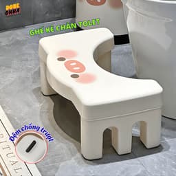 Ghế Kê Chân Toilet DOBE Nhựa PP Cao Cấp, Hỗ Trợ Tư Thế Đi Vệ Sinh Dúng Cách, Giảm Táo Bón, Trĩ, Có Đệm Chống Trơn Trượt 1