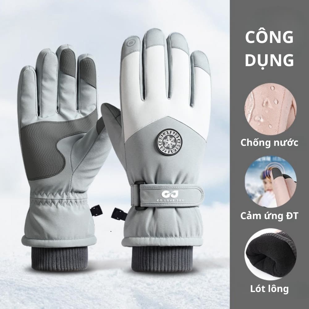 Găng Tay Lót Lông Chống Nước Nam Nữ | Găng Tay Mùa Đông Thời Trang Ấm Áp Có Cảm Ứng Điện Thoại ❤️ ⭐FREESHIP❤️ ⭐