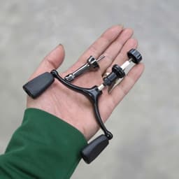 Tay quay máy câu cá tay quay đôi + chống đổ y hình ojkkss 2
