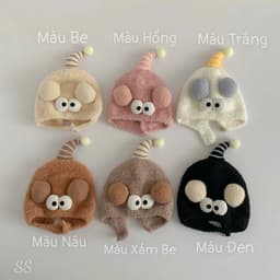 Mũ Len Lông Cừu " Chỏm Dài " ☘️FREESHIP☘️Nón len Cho Bé 3-24 Tháng Đáng Yêu Kiểu Dáng Xinh Xắn Phong Cách Hàn Quốc 4