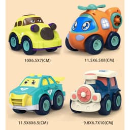 Bộ Đồ Chơi Set 8 Xe Ô Tô Police Chạy Đà ToysLit Kiểu Dáng Hoạt Hình Cho Bé Vui Chơi Giải Trí 6
