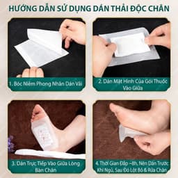 Miếng Dán Thải Độc Bàn Chân Đông Y Bắc Kinh Giúp Ngủ Ngon, Cải Thiện Giấc Ngủ - HGHOME 7