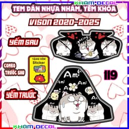 Bộ Nhãn Dán Yếm VISION 2020-2026: Trang Trí và Bảo Vệ, Chống Trầy Tuyệt Vời! 2