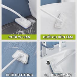 Bàn Chải Đa Năng Bi Home: Chà Bồn Tắm, Gạch, Sàn, Gương, Tay Cầm Dài Kèm Mút Xốp (si le) 1