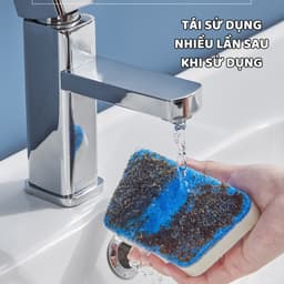 Bàn Chải Đa Năng Bi Home: Chà Bồn Tắm, Gạch, Sàn, Gương, Tay Cầm Dài Kèm Mút Xốp (si le) 6
