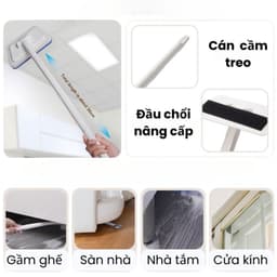 Bàn Chải Đa Năng Bi Home: Chà Bồn Tắm, Gạch, Sàn, Gương, Tay Cầm Dài Kèm Mút Xốp (si le) 7