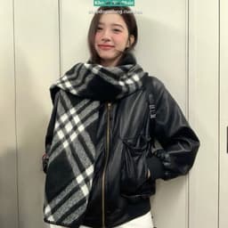Khăn choàng/ khăn quàng cổ kẻ dạcaro kẻ Phong Cách Hàn Quốc 2