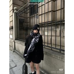 Khăn choàng/ khăn quàng cổ kẻ dạcaro kẻ Phong Cách Hàn Quốc 4