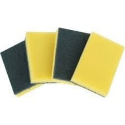 Combo 10 Miếng cọ rửa chén bát xanh vàng tiện dụng - Miếng bọt biển cọ rửa xoong nồi 13x8x2,5 cm 5