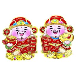 Set 2 Ông Thần Tài Vui Vẻ Dán Cửa Trang trí Tết 5